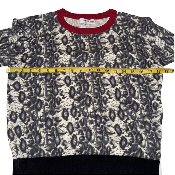 Koche Collective Women’s Python Print Crewneck Sweater Like New Orig $229 - Picture 5 of 9
